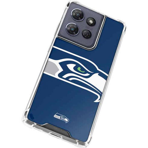 NFL Seattle Seahawks Large Logo Moto G Play 5G (2025) Clear Case
